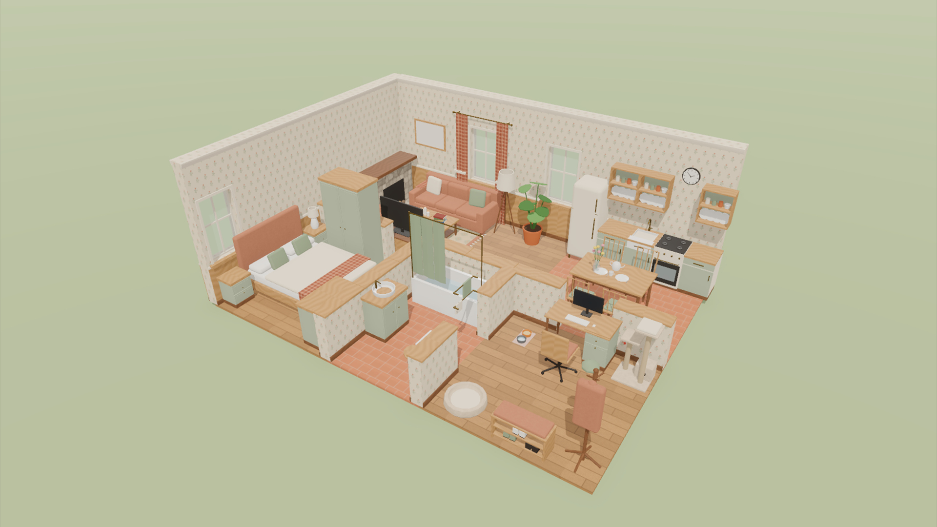 Cozy Home Kit - 111 Low-Poly Models 3D Model