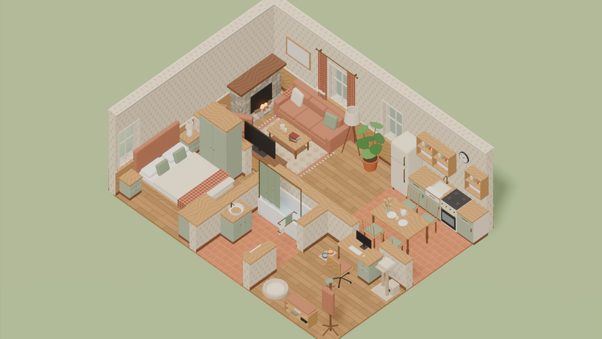 Cozy Home Kit - 111 Low-Poly Models 3D Model