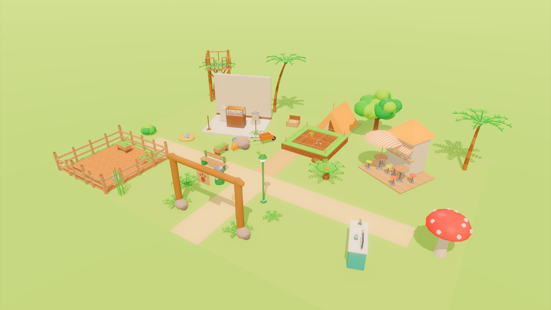 Dino Park & Dig Kit - 422 Low-Poly Models 3D Model