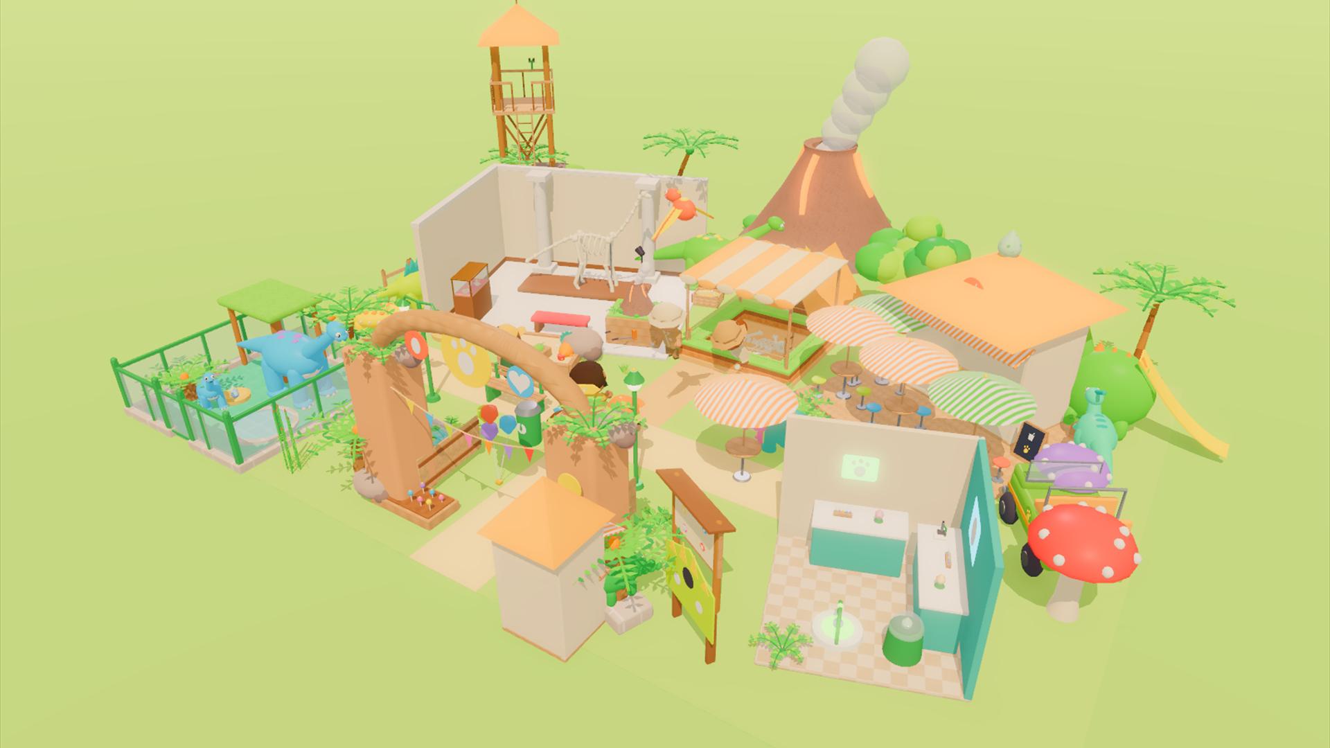 Dino Park & Dig Kit - 422 Low-Poly Models 3D Model