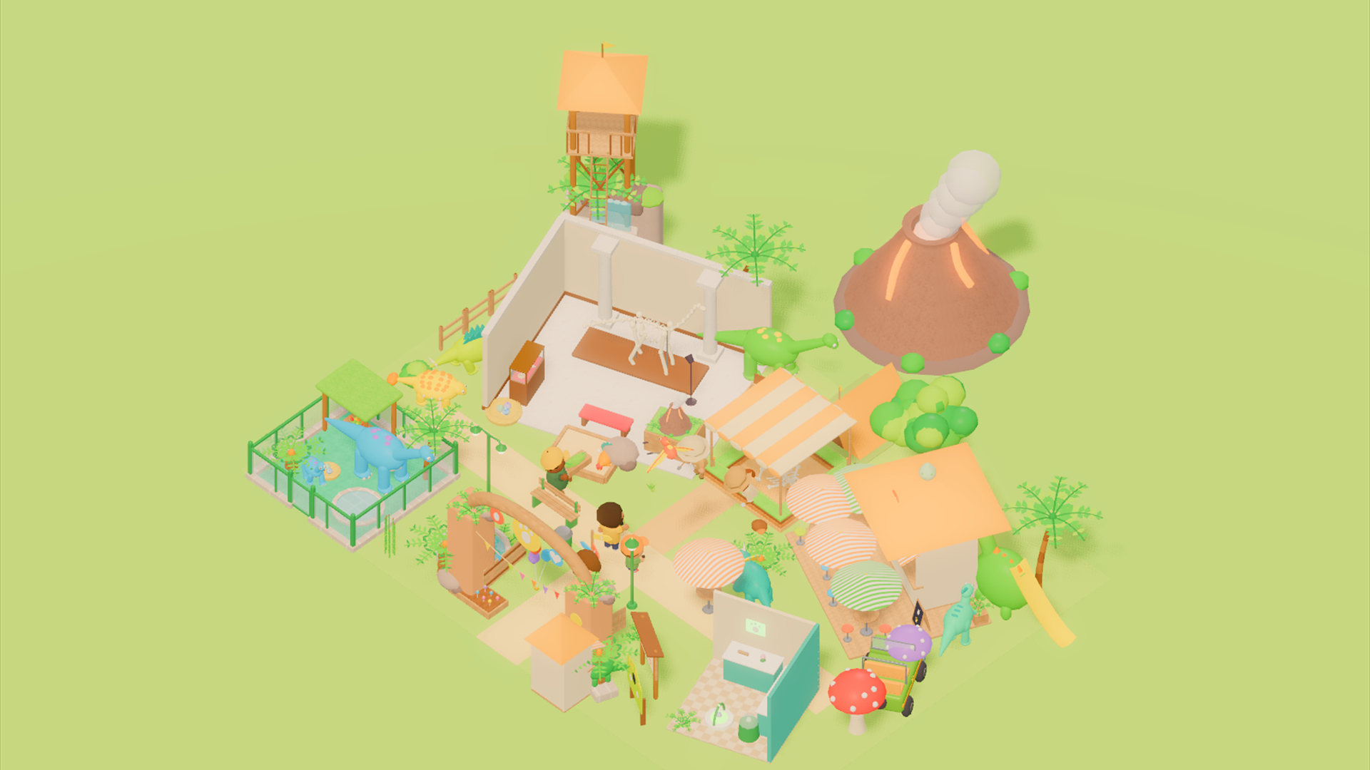 Dino Park & Dig Kit - 422 Low-Poly Models 3D Model