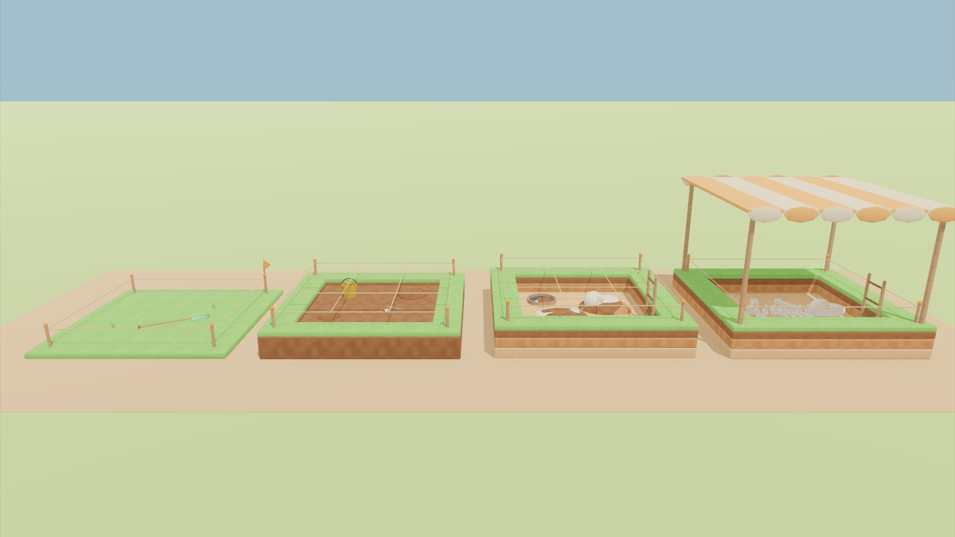 Dino Park & Dig Kit - 422 Low-Poly Models 3D Model