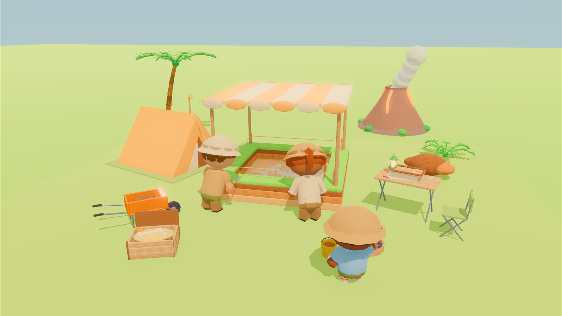 Dino Park &amp Dig Kit - 422 Low-Poly Models 3D Model