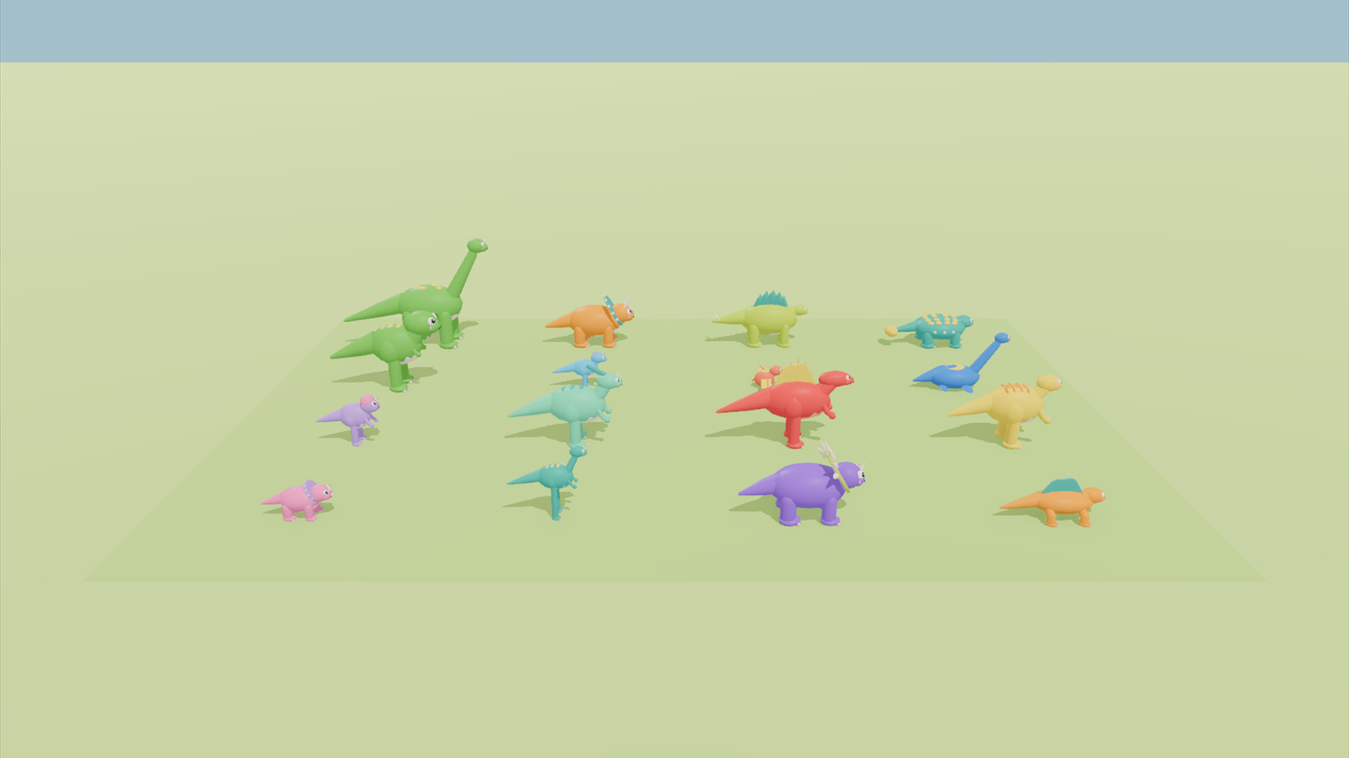 Dino Park & Dig Kit - 422 Low-Poly Models 3D Model