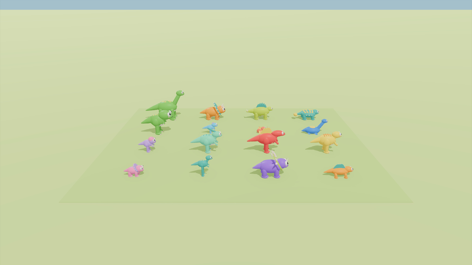 Dino Park &amp Dig Kit - 422 Low-Poly Models 3D Model