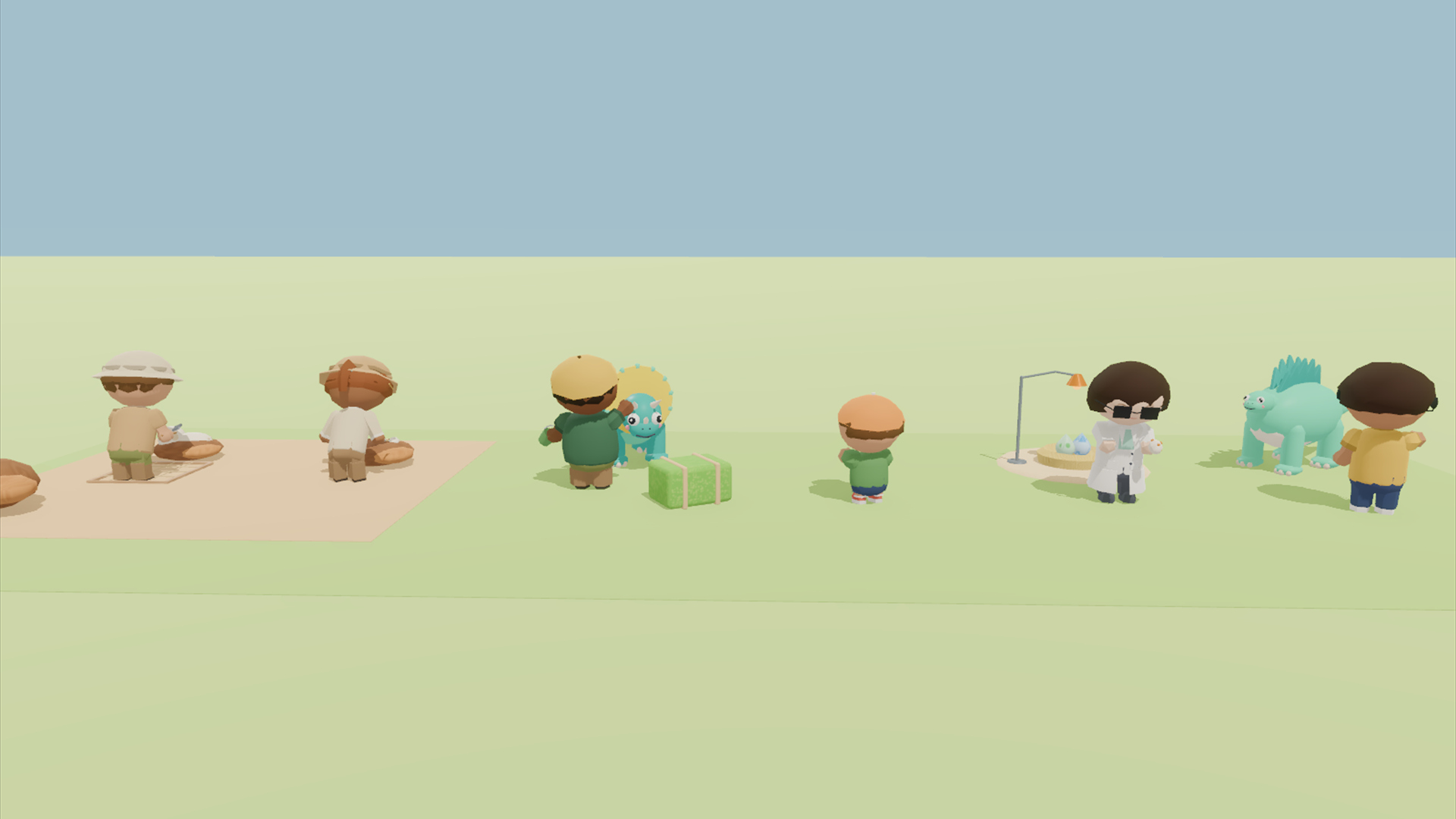 Dino Park &amp Dig Kit - 422 Low-Poly Models 3D Model