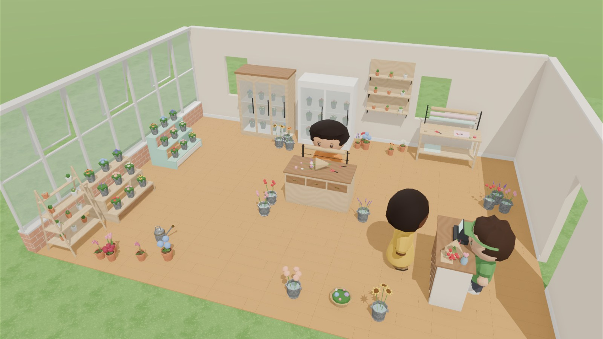 Flower Shop &amp Garden Center Kit - 154 Low-Poly Models 3D Model