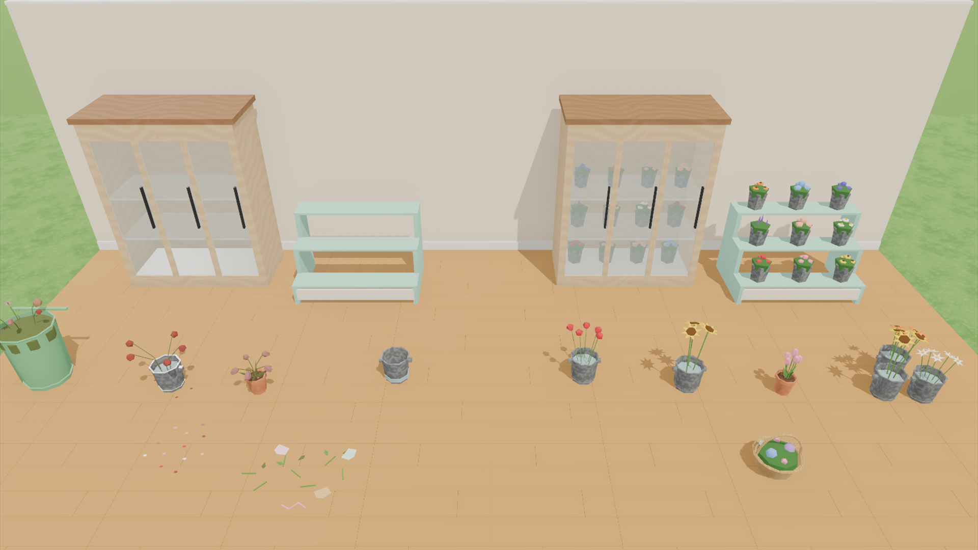 Flower Shop & Garden Center Kit - 154 Low-Poly Models 3D Model