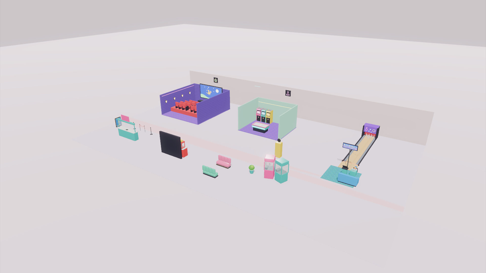 Fun Center Kit - 415 Low-Poly Models 3D Model