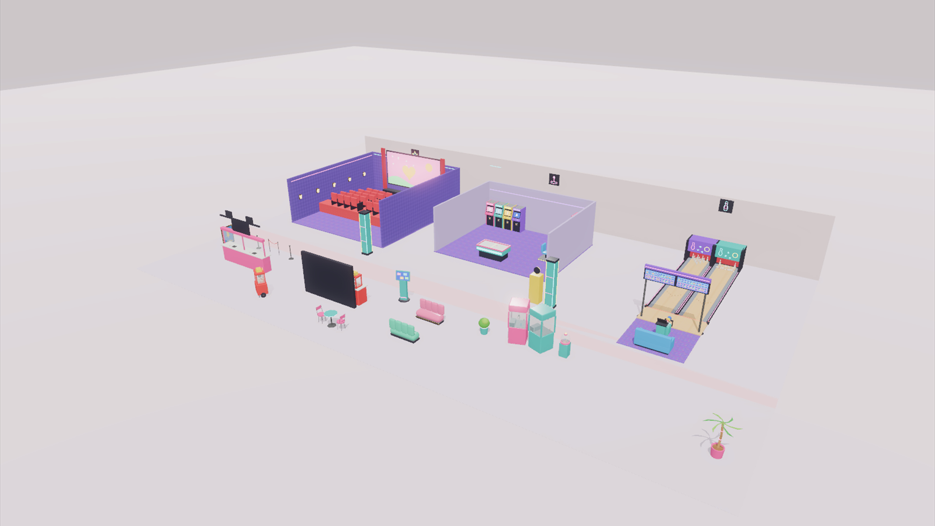 Fun Center Kit - 415 Low-Poly Models 3D Model
