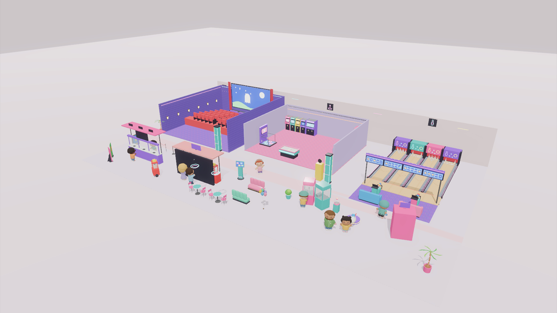 Fun Center Kit - 415 Low-Poly Models 3D Model