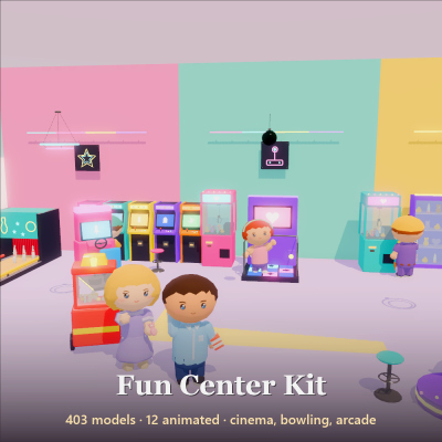 Fun Center Kit - 415 Low-Poly Models