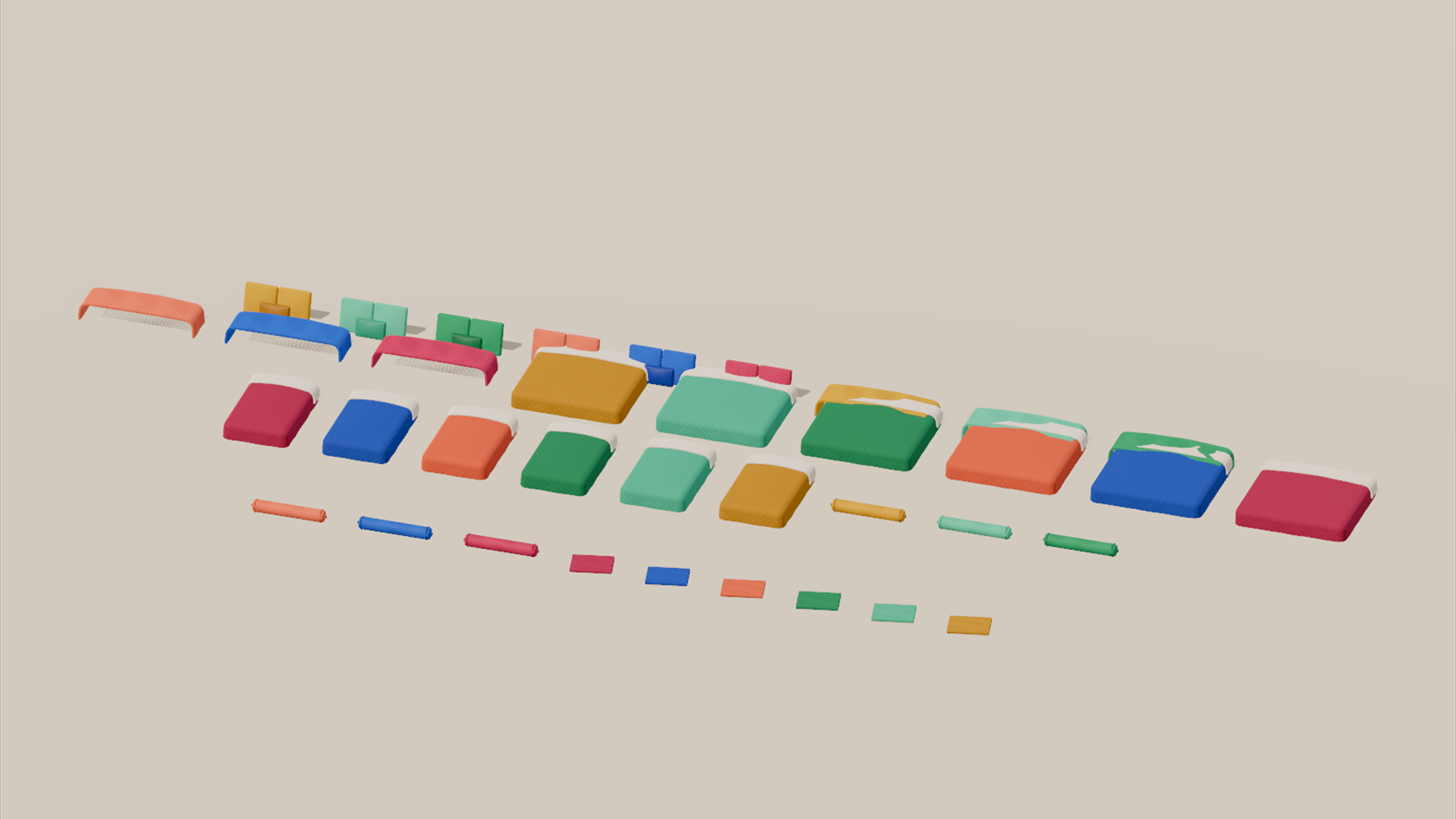 Furniture Catalog - Beds Tables & Storage - 352 Low-Poly Models 3D Model