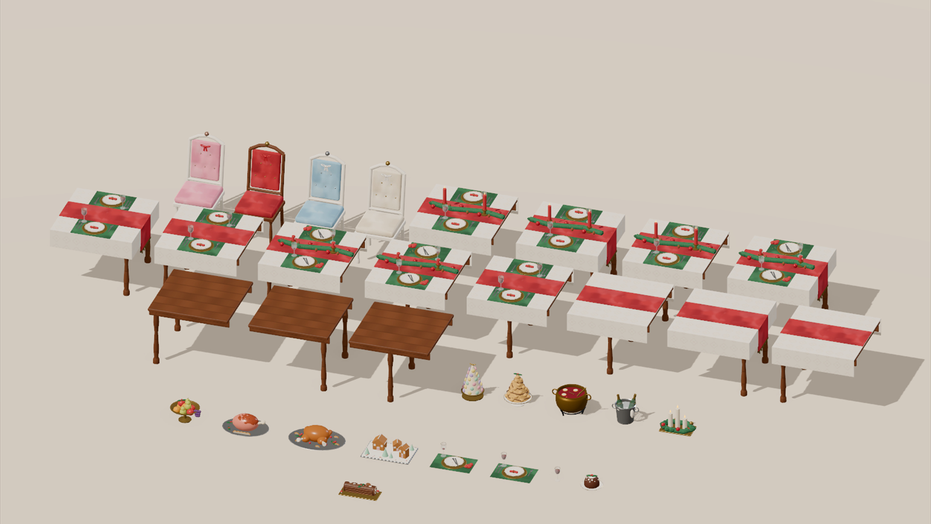 Grand Christmas - Complete - 488 Low-Poly Models 3D Model
