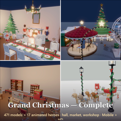 Grand Christmas - Complete - 488 Low-Poly Models