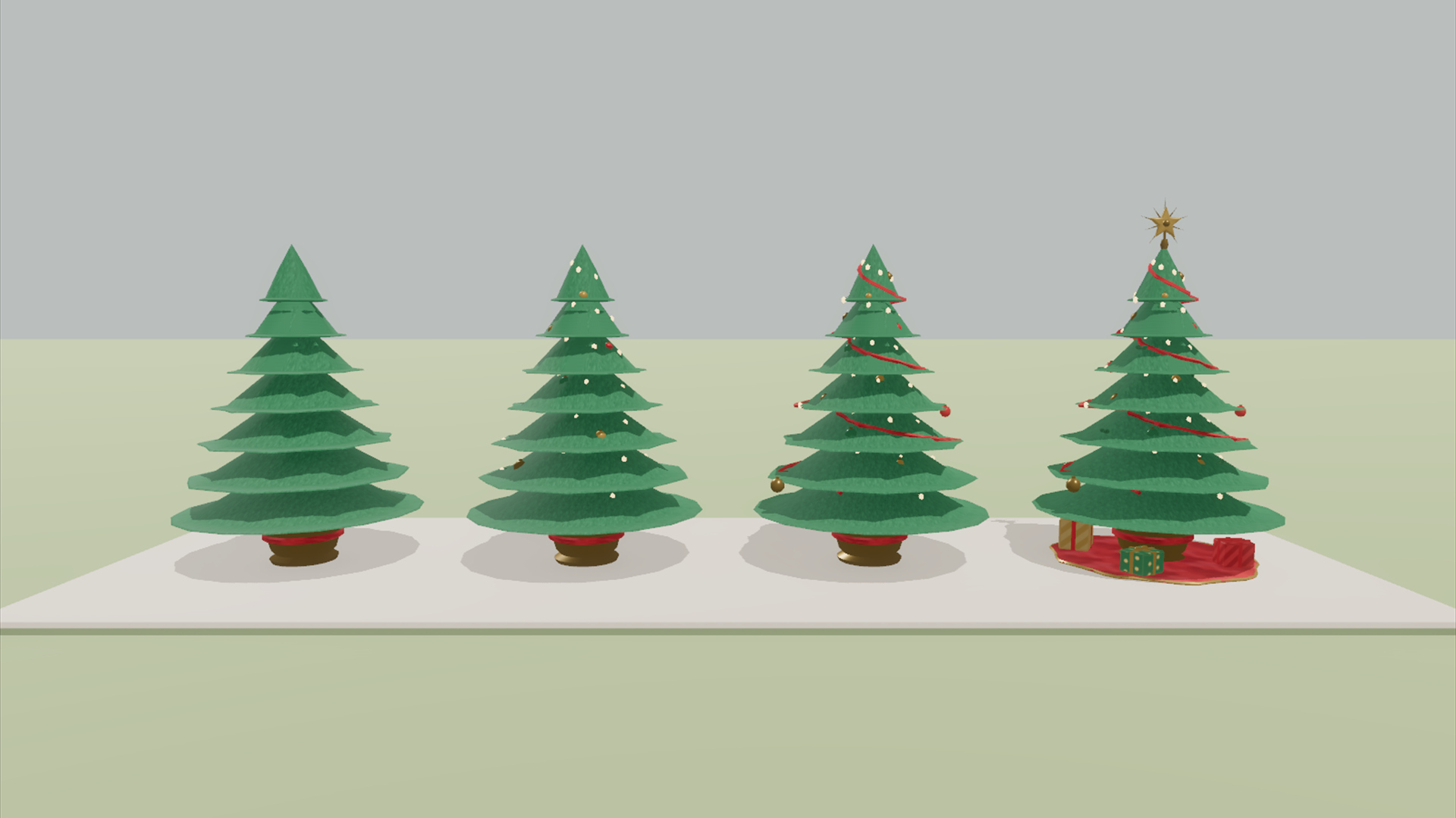 Grand Christmas - Interior &amp Characters - 318 Low-Poly Models 3D Model