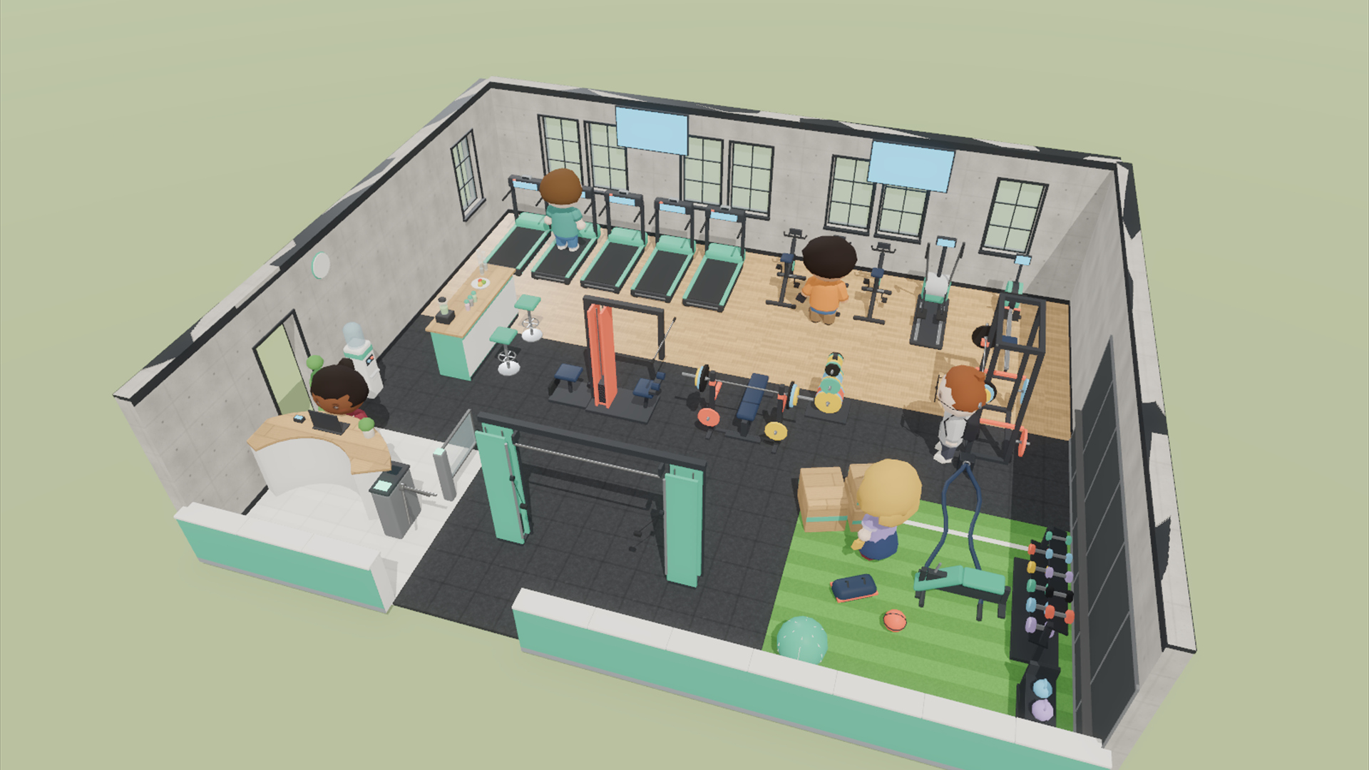 Gym &amp Fitness Kit - 120 Low-Poly Models 3D Model