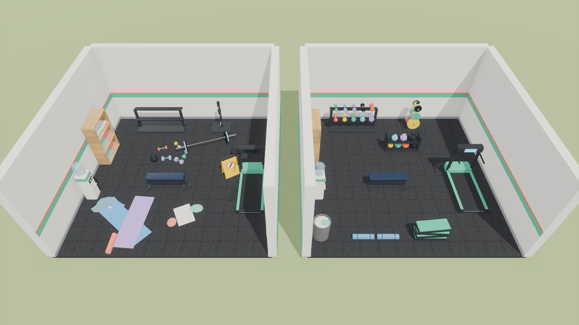 Gym &amp Fitness Kit - 120 Low-Poly Models 3D Model