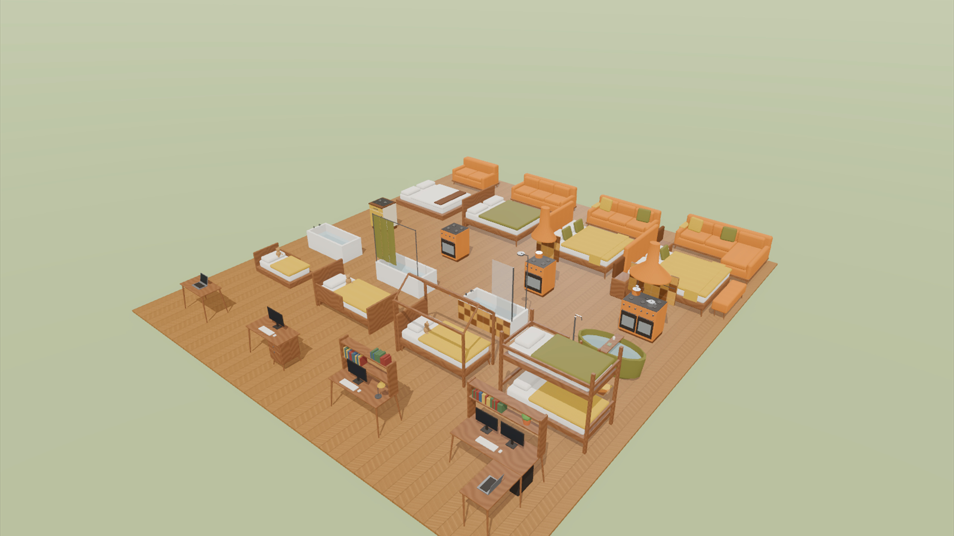 Home Interior Kit Complete - 245 Low-Poly Models 3D Model