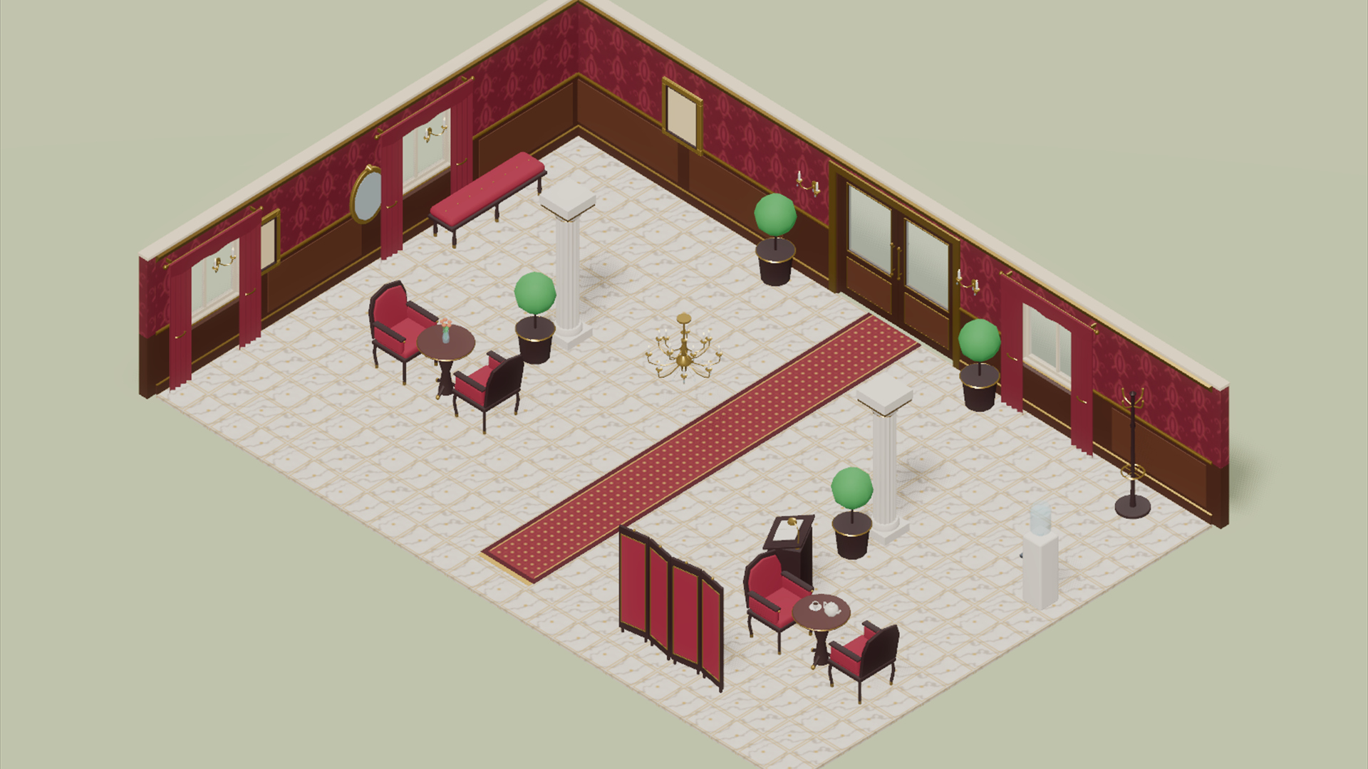 Hotel Walls & Floors - 673 Low-Poly Models 3D Model
