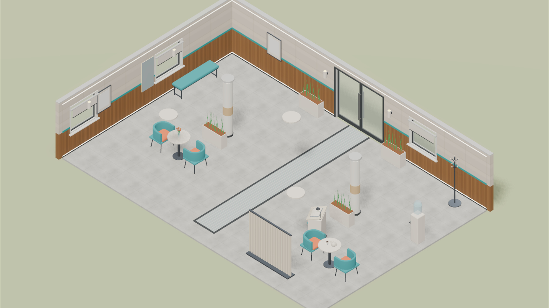 Hotel Walls & Floors - 673 Low-Poly Models 3D Model