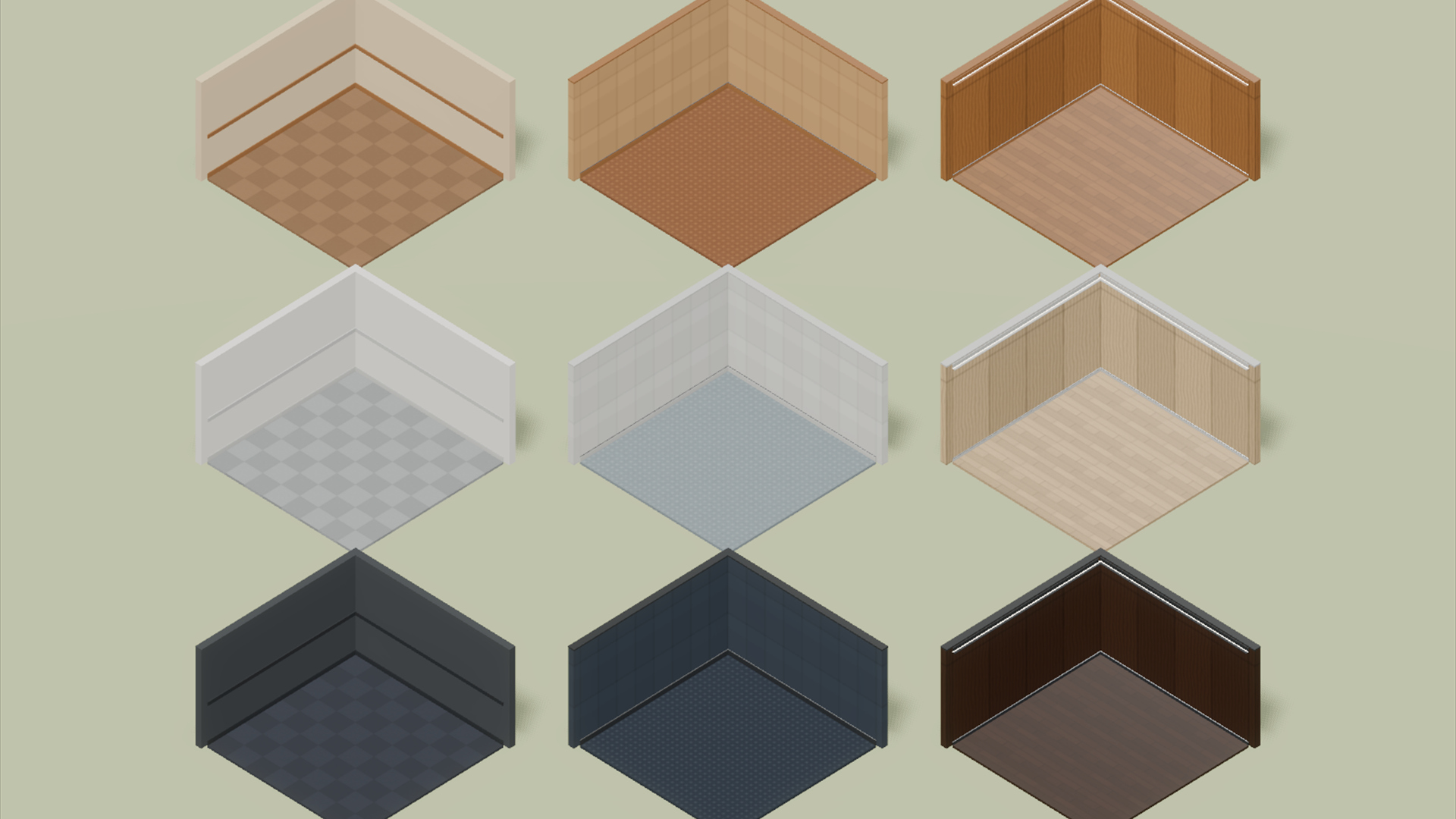 Hotel Walls &amp Floors - 673 Low-Poly Models 3D Model