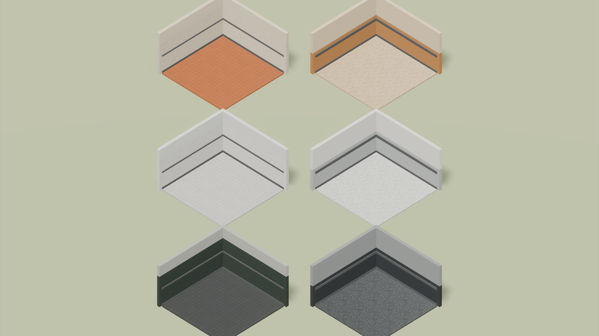 Hotel Walls &amp Floors - 673 Low-Poly Models 3D Model