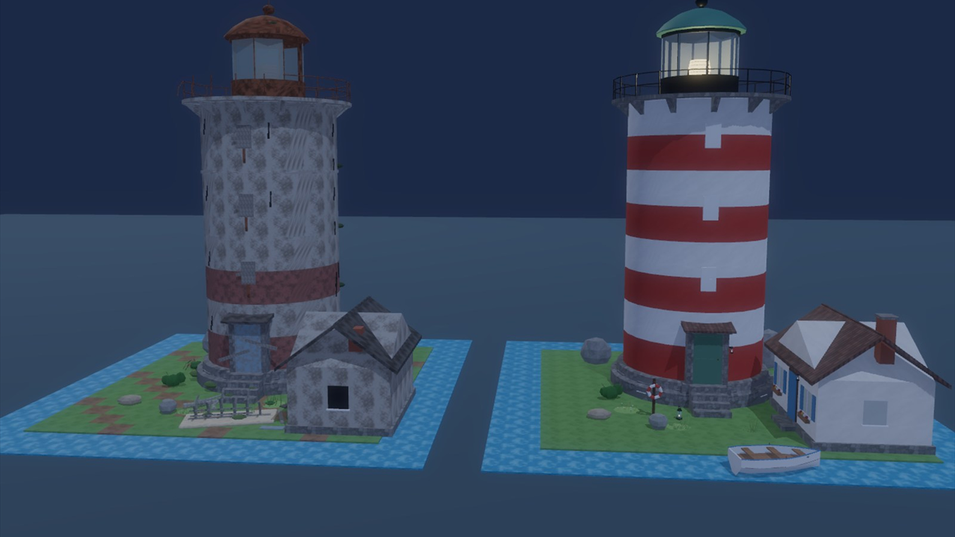 Lighthouse &amp Seaside Kit - 111 Low-Poly Models 3D Model