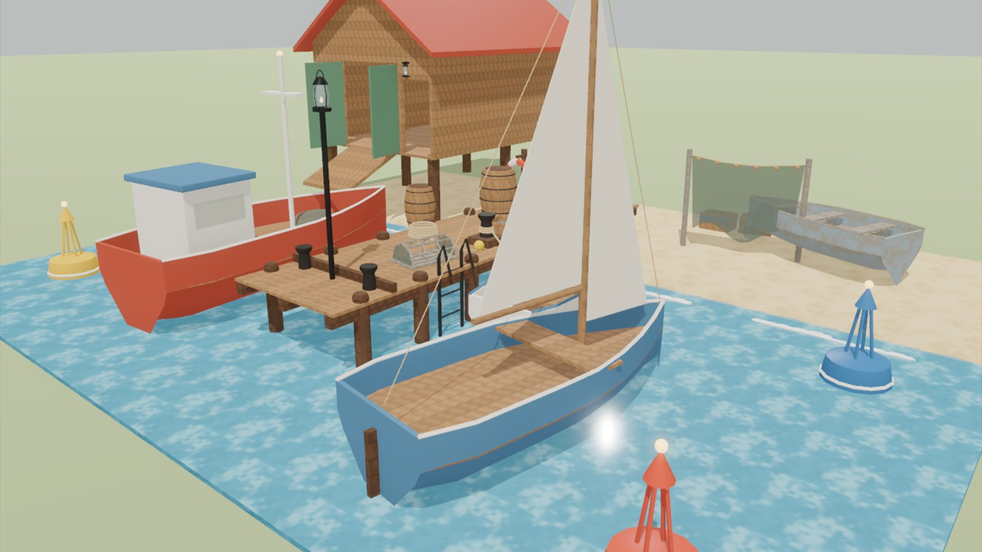 Lighthouse &amp Seaside Kit - 111 Low-Poly Models 3D Model