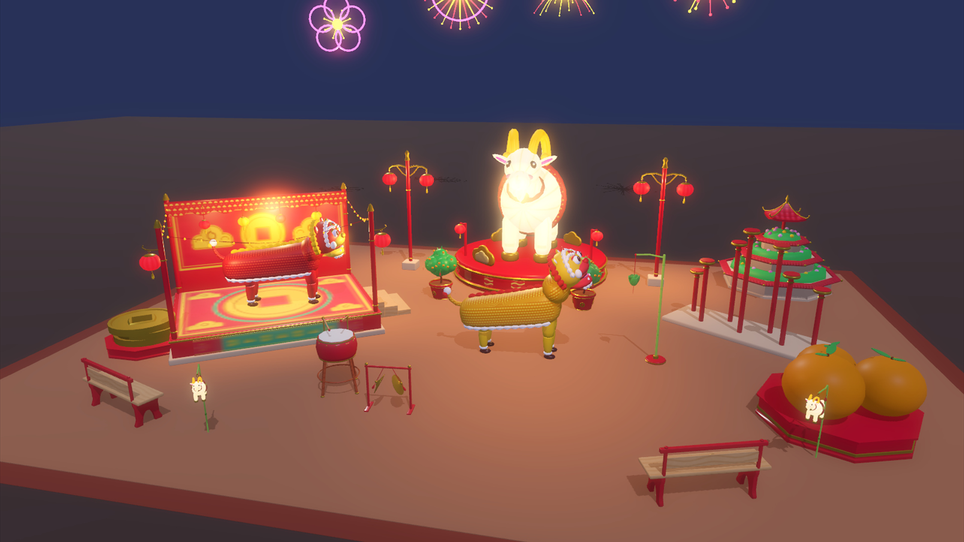 Lunar New Year Kit - 306 Low-Poly Models 3D Model