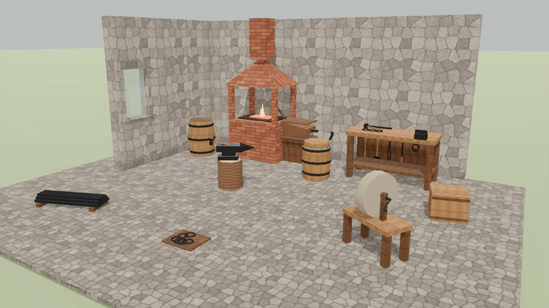 Medieval Village &amp Tavern Kit - 94 Low-Poly Models 3D Model