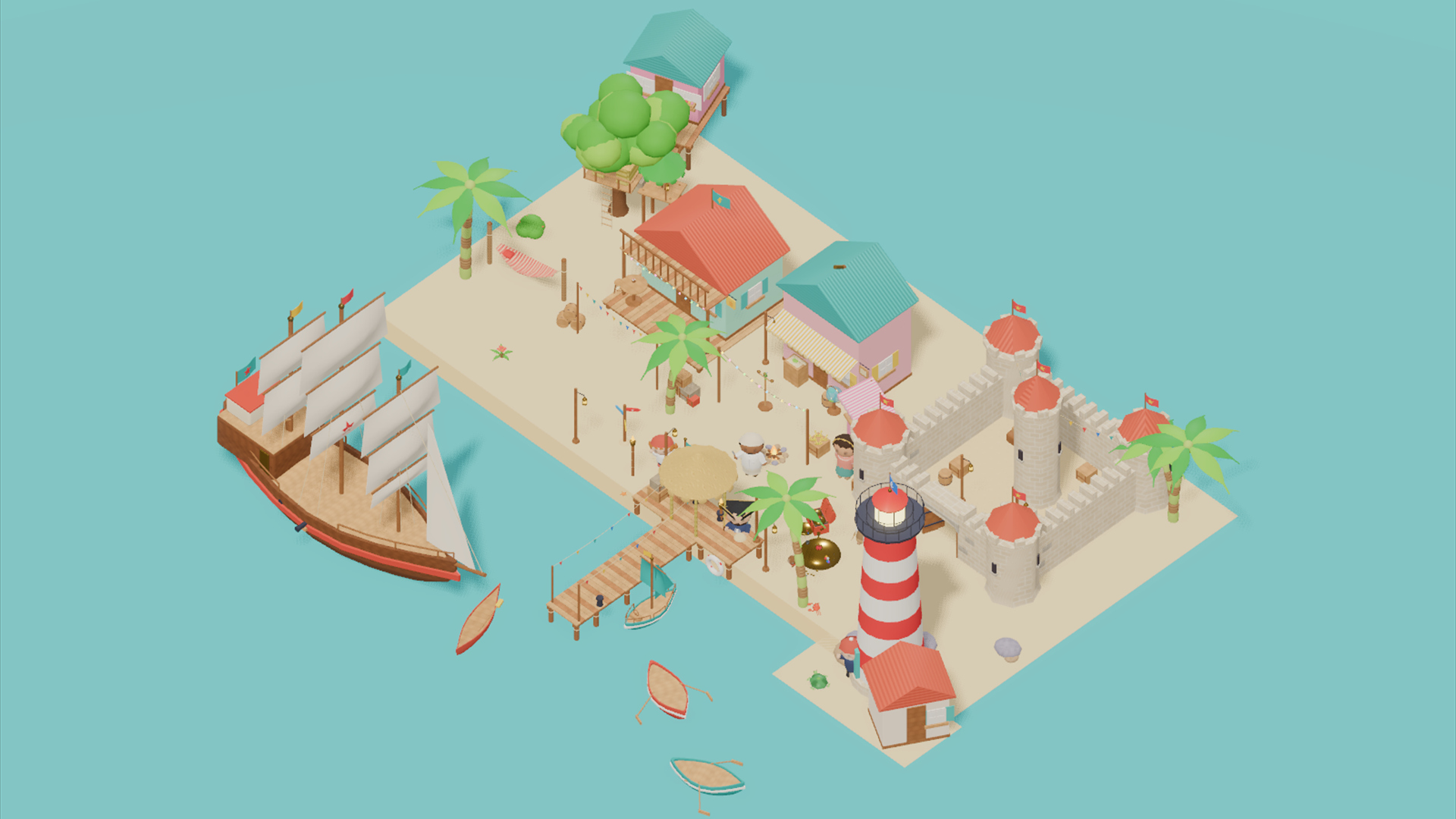 Pirate Cove Kit - 424 Low-Poly Models 3D Model