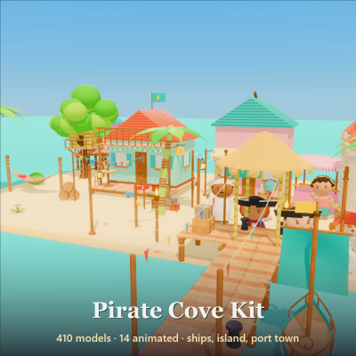 Pirate Cove Kit - 424 Low-Poly Models