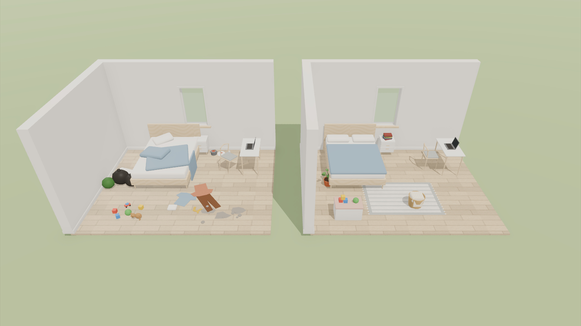 Retro 70s Home Kit - 111 Low-Poly Models 3D Model