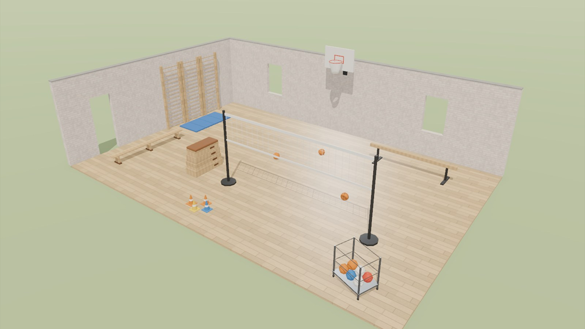 School Kit - 48 Low-Poly Models 3D Model
