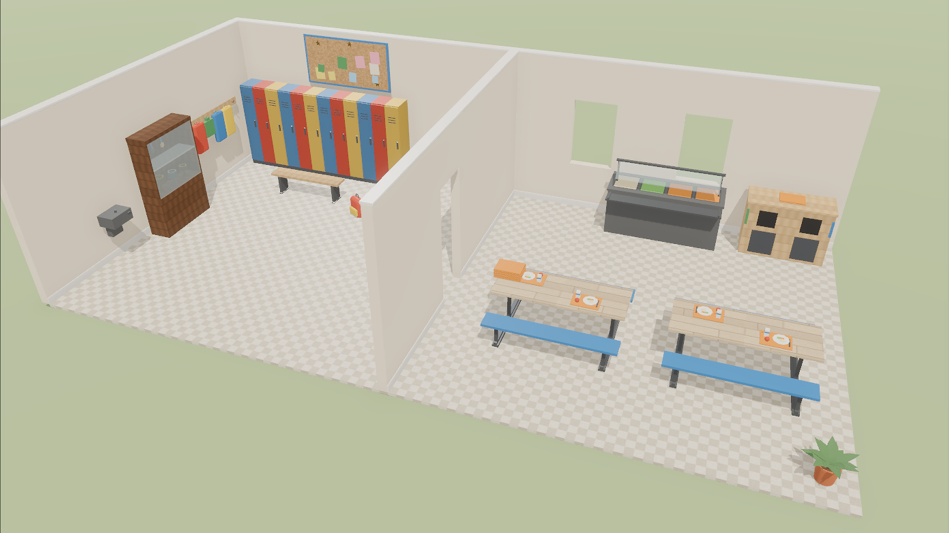 School Kit - 48 Low-Poly Models 3D Model