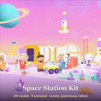 Space Station Kit - 425 Low-Poly Models
