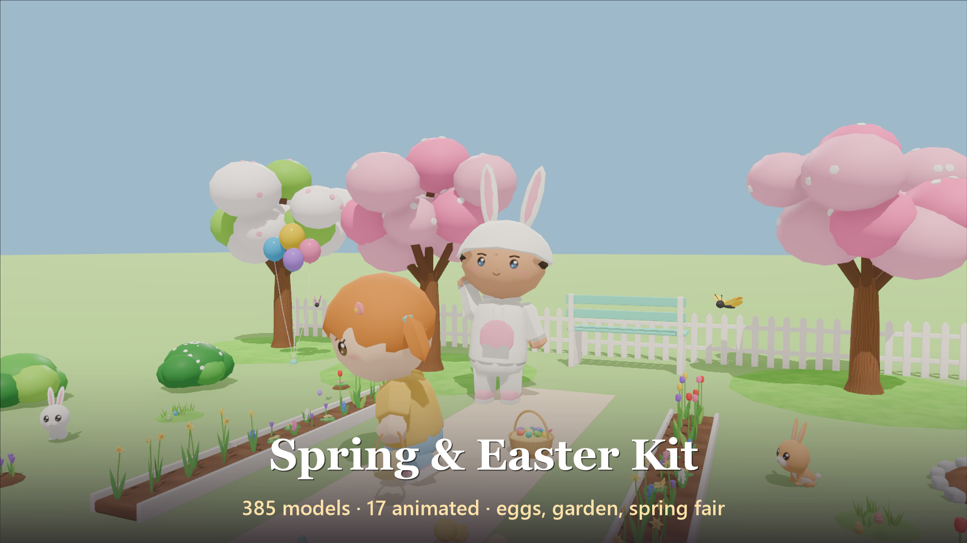 Spring & Easter Kit - 385 Low-Poly Models 3D Model
