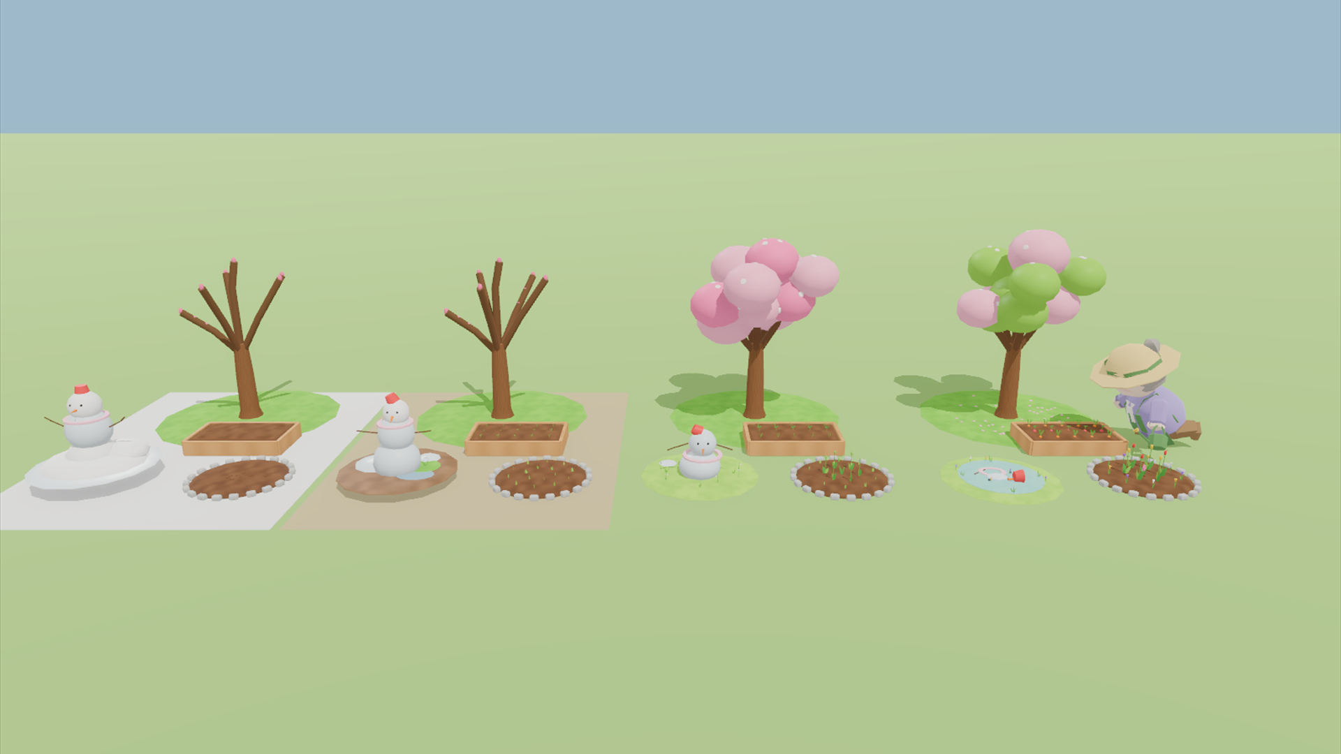 Spring &amp Easter Kit - 385 Low-Poly Models 3D Model