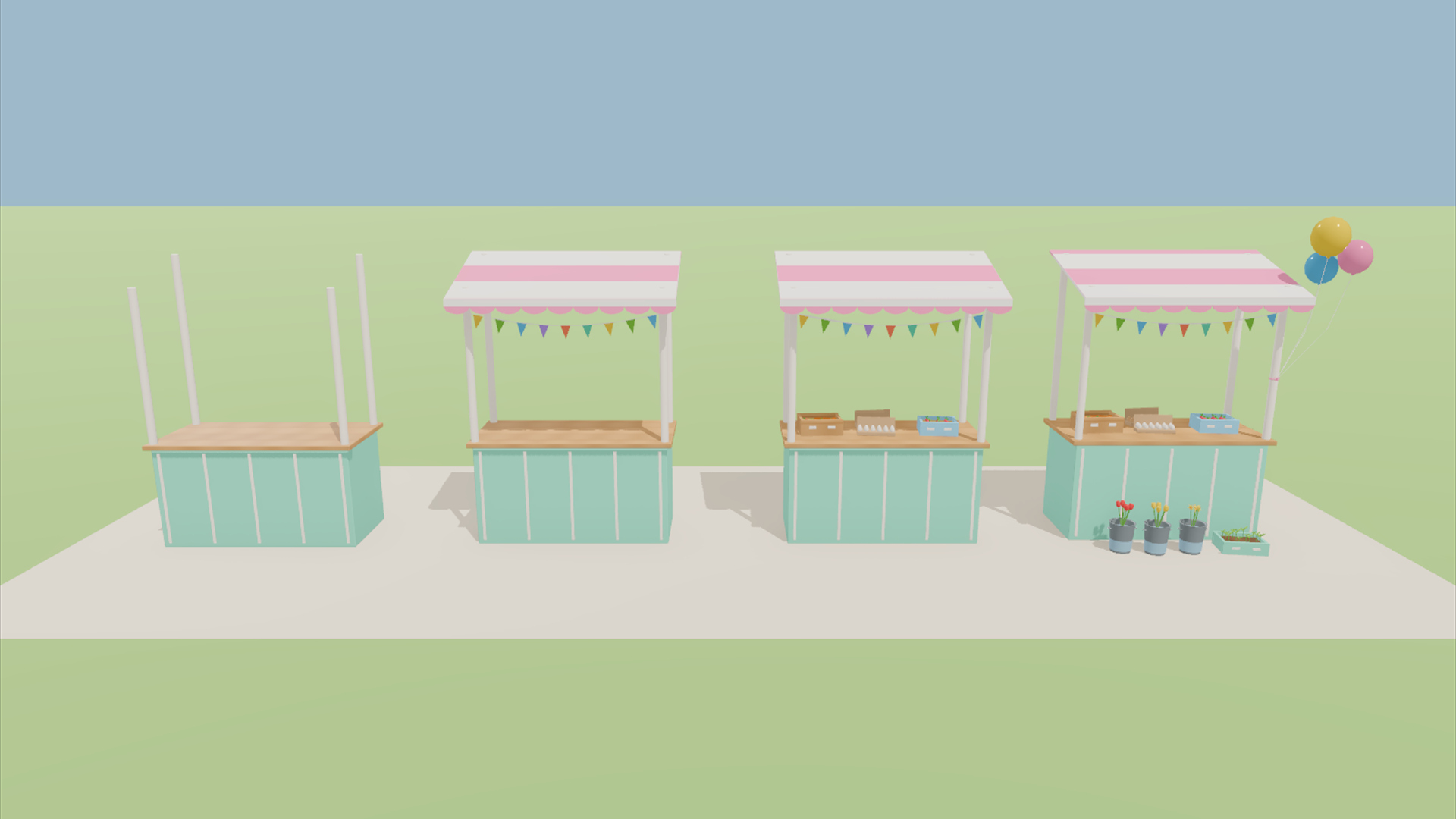 Spring &amp Easter Kit - 385 Low-Poly Models 3D Model
