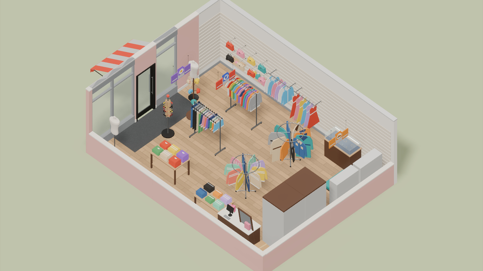 Store Builder - Complete - 700 Low-Poly Models 3D Model