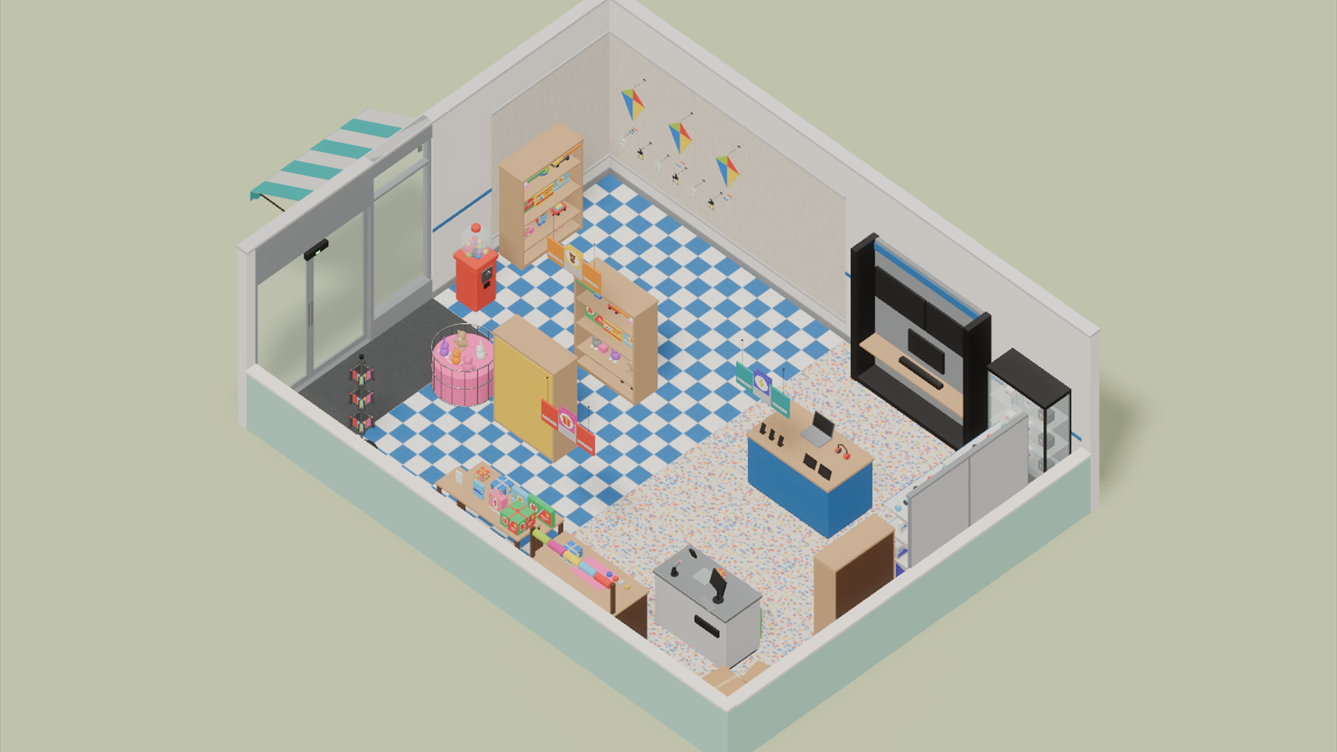Store Builder - Complete - 700 Low-Poly Models 3D Model