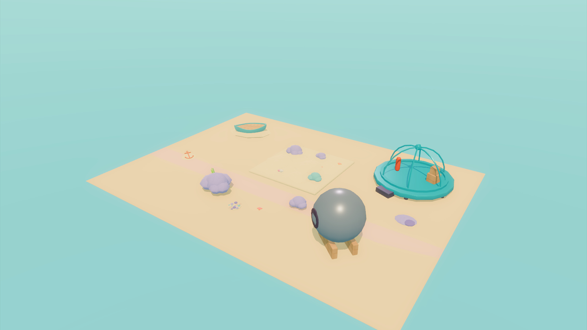 Undersea &amp Aquarium Kit - 419 Low-Poly Models 3D Model