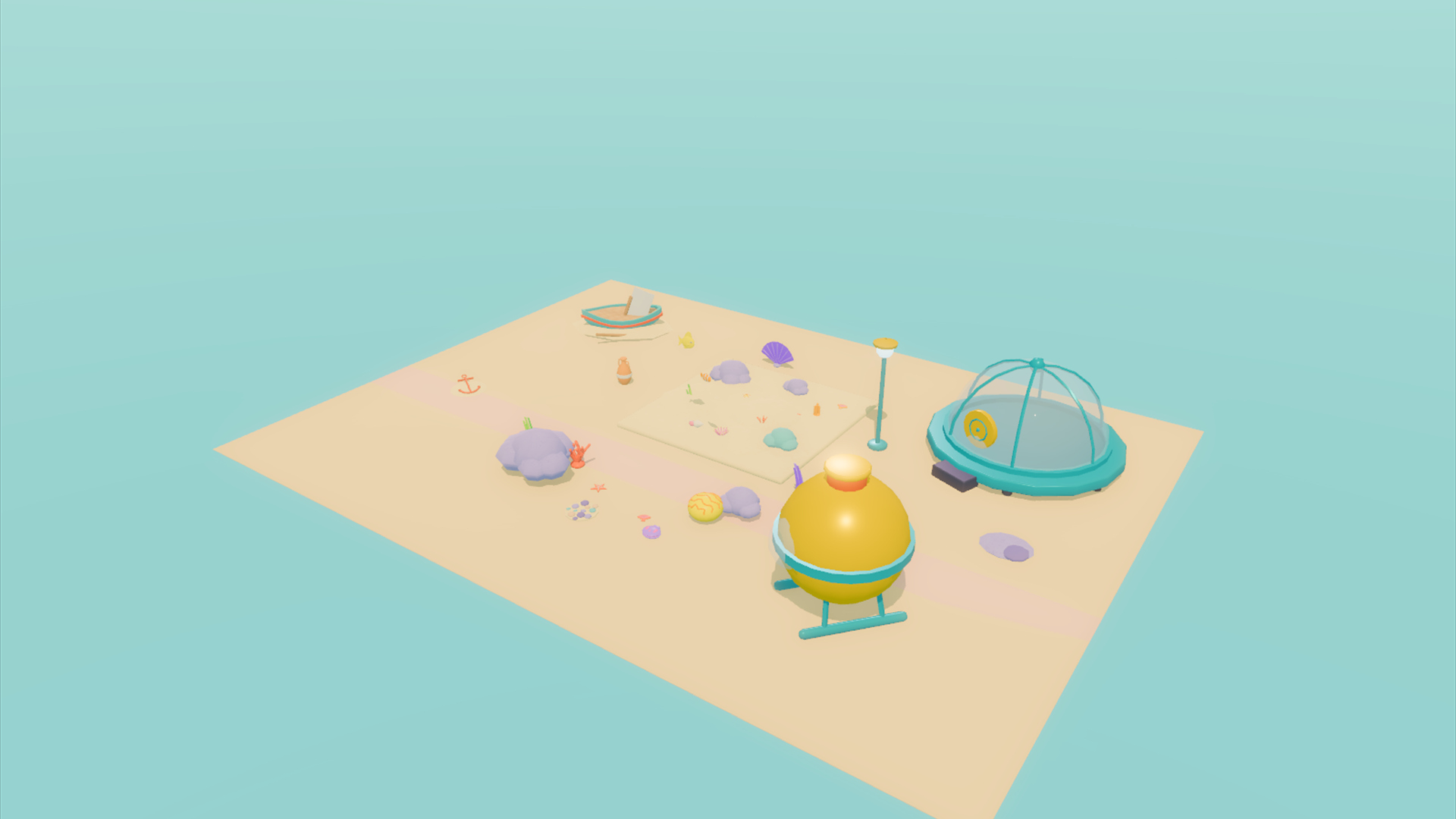 Undersea & Aquarium Kit - 419 Low-Poly Models 3D Model
