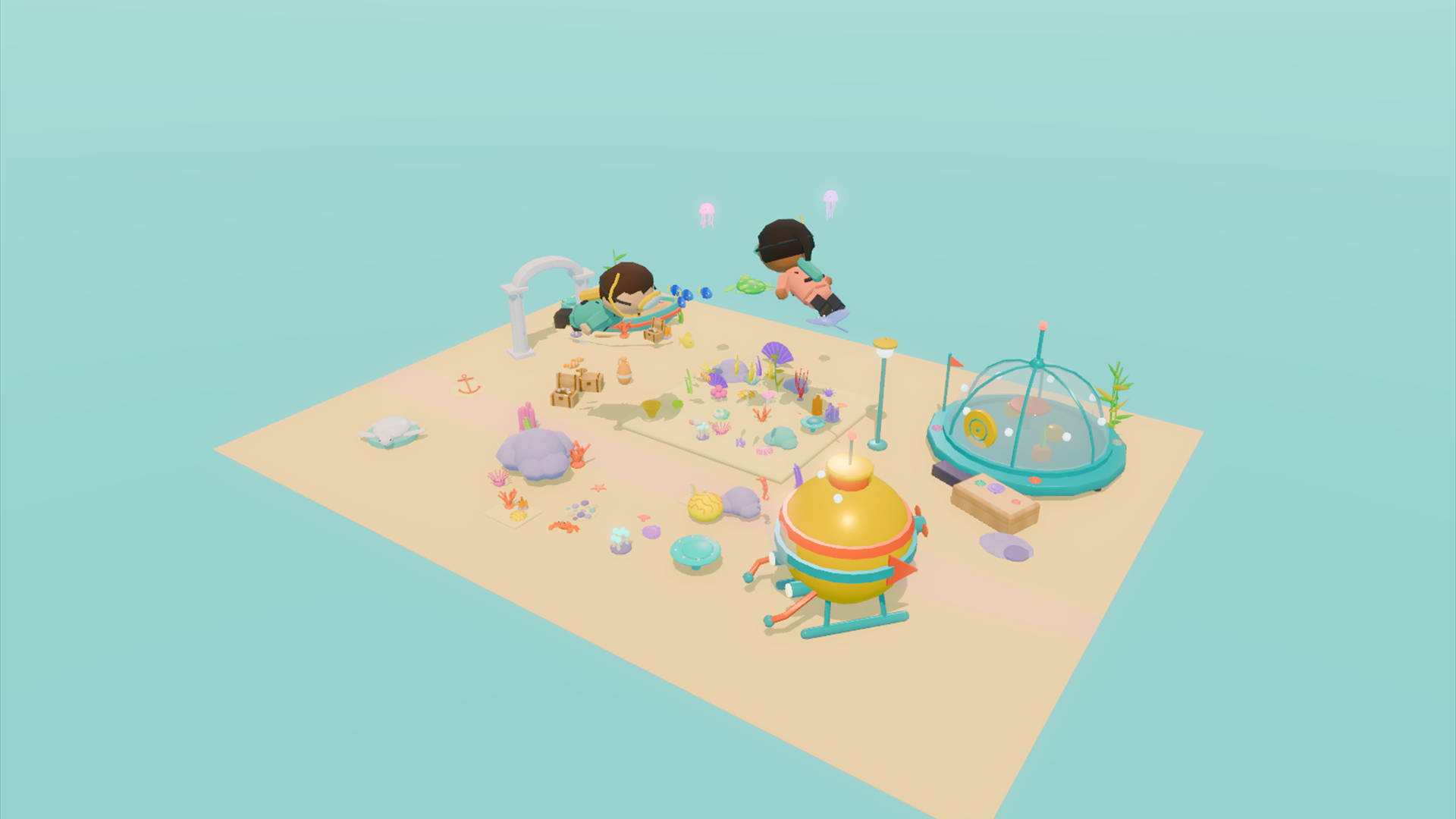 Undersea & Aquarium Kit - 419 Low-Poly Models 3D Model