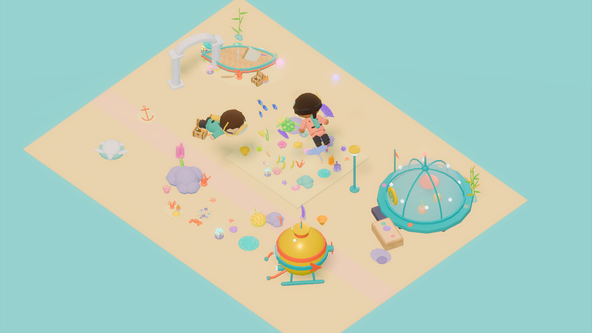 Undersea & Aquarium Kit - 419 Low-Poly Models 3D Model