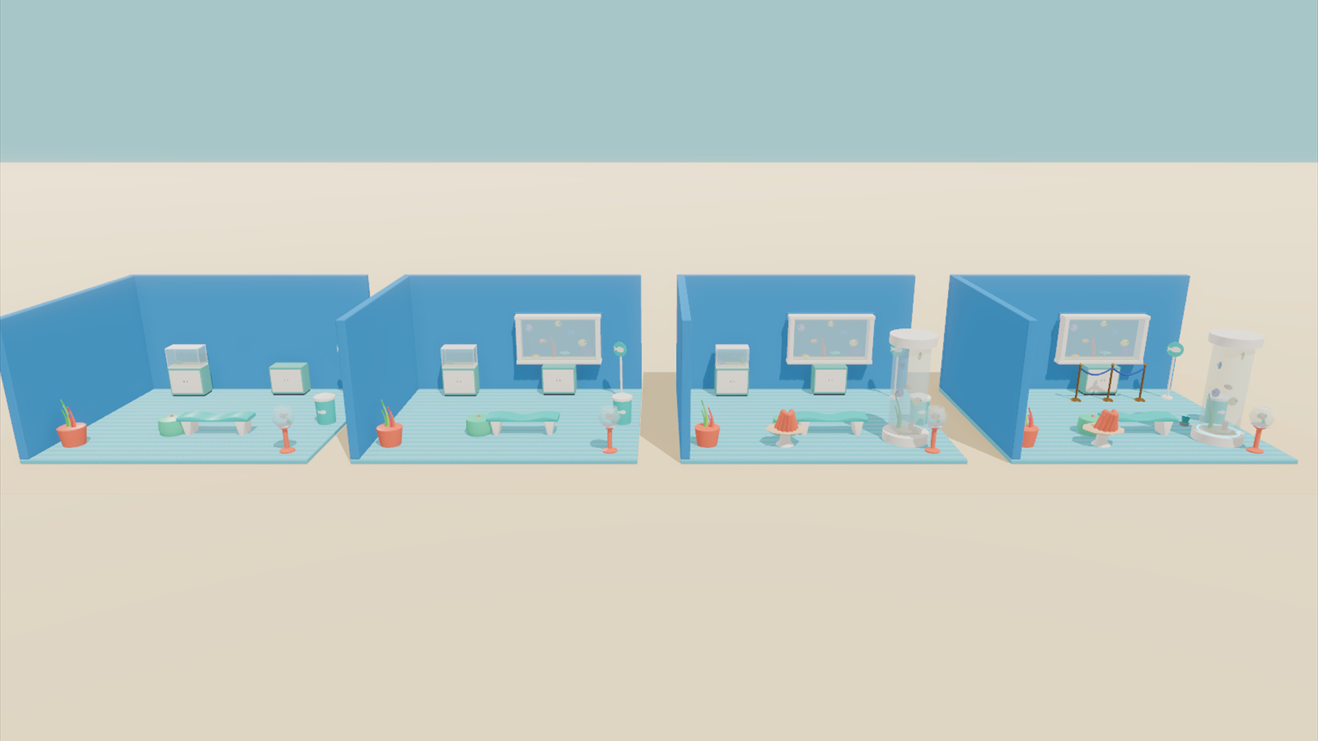 Undersea &amp Aquarium Kit - 419 Low-Poly Models 3D Model