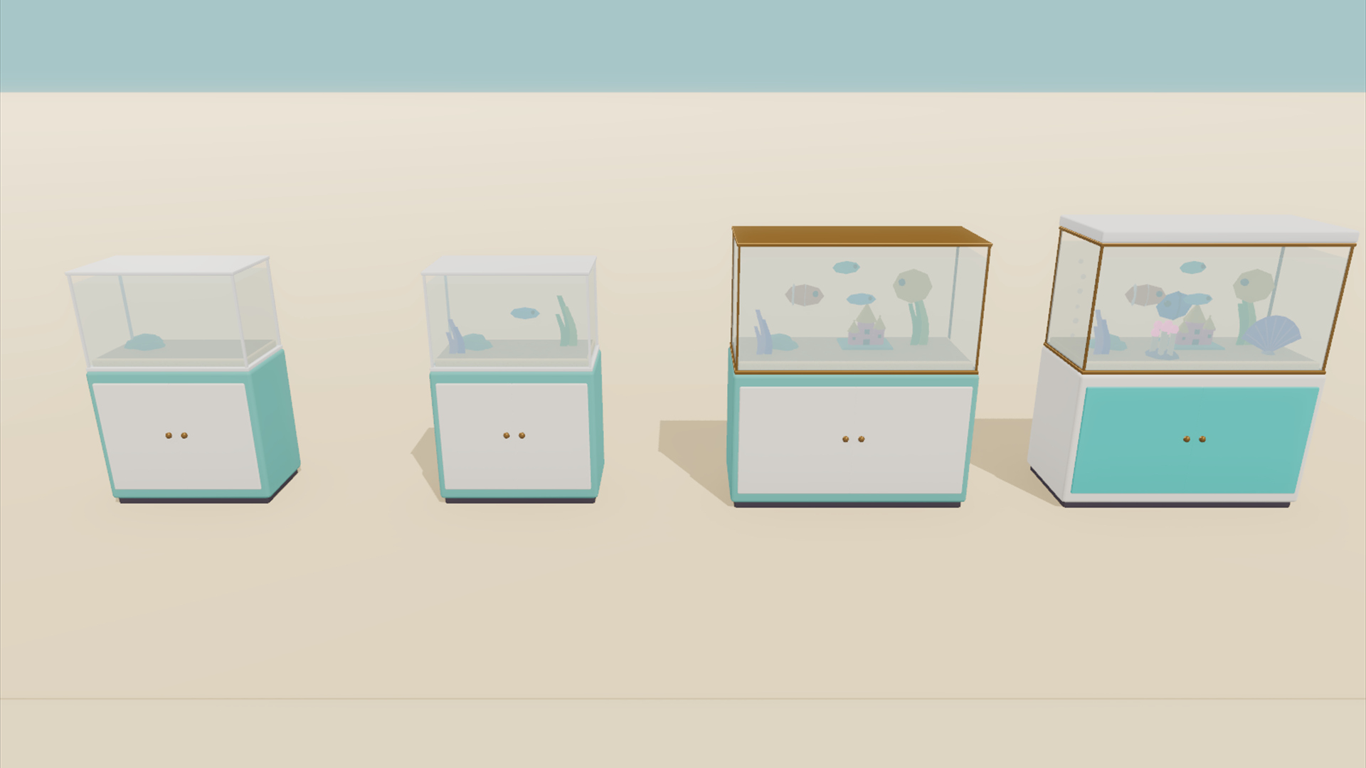 Undersea &amp Aquarium Kit - 419 Low-Poly Models 3D Model