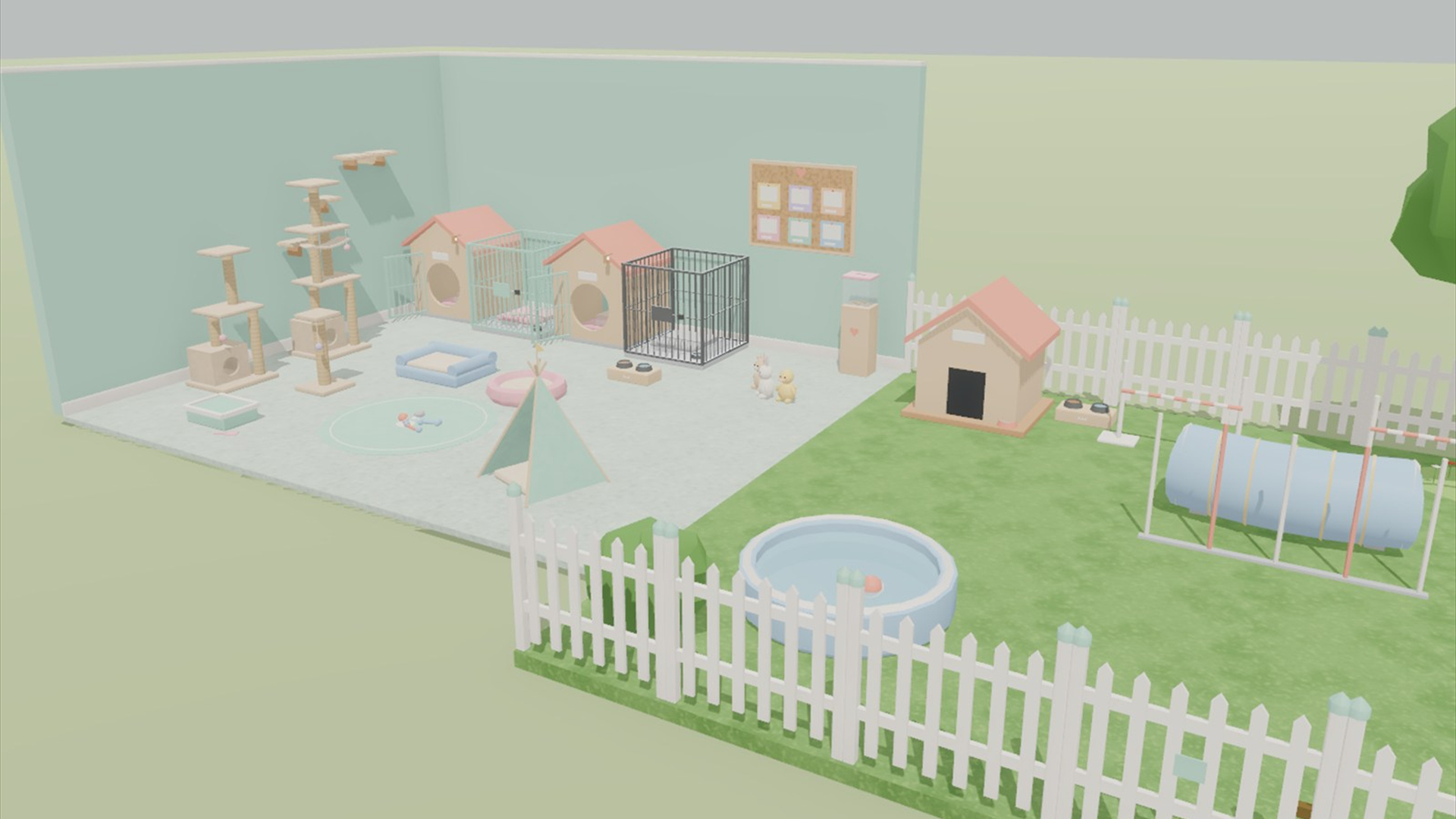 Vet Clinic &amp Animal Shelter Kit - 114 Low-Poly Models 3D Model