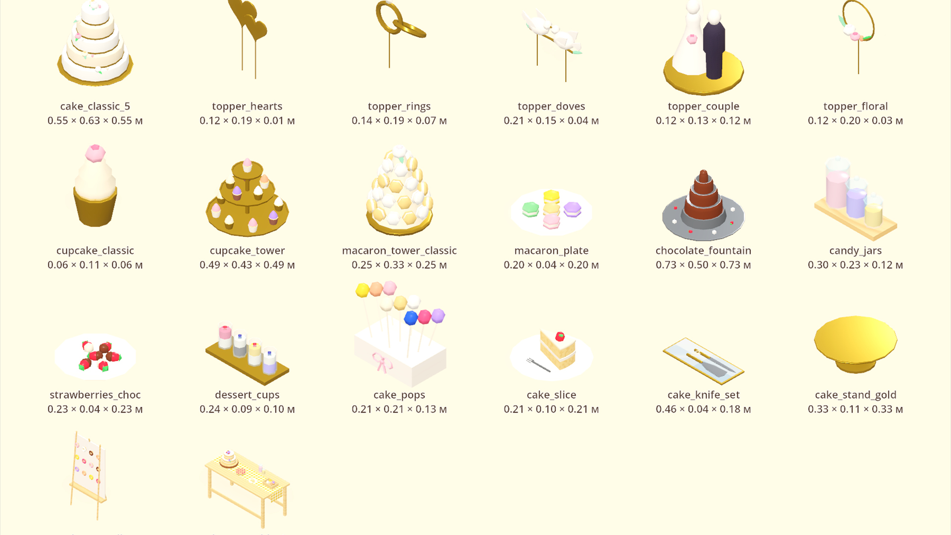 Wedding - Banquet Cake & Characters - 254 Low-Poly Mode 3D Model